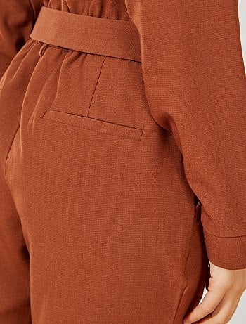 Combinaison pantalon à col pyjama - Kiabi