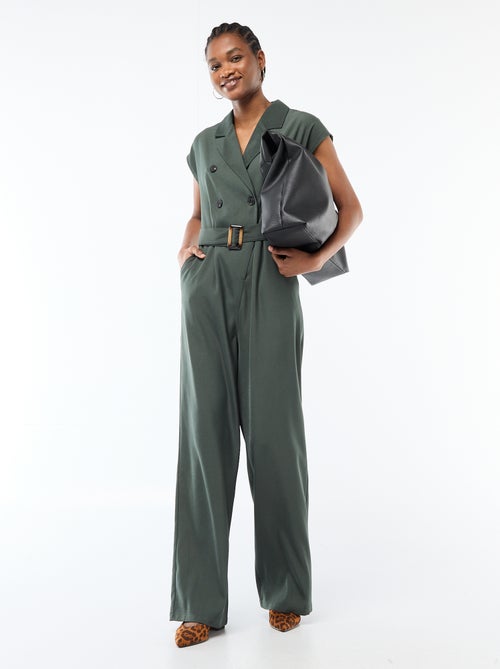 Combinaison pantalon avec ceinture à la taille - Kiabi