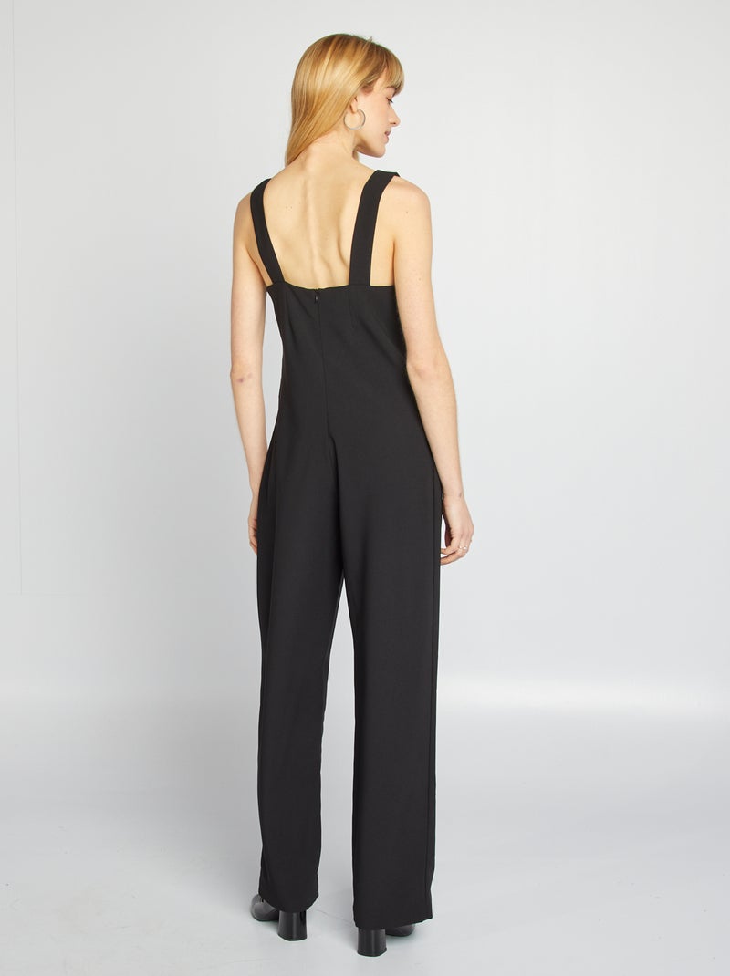 Combinaison pantalon avec nœud fantaisie noir - Kiabi