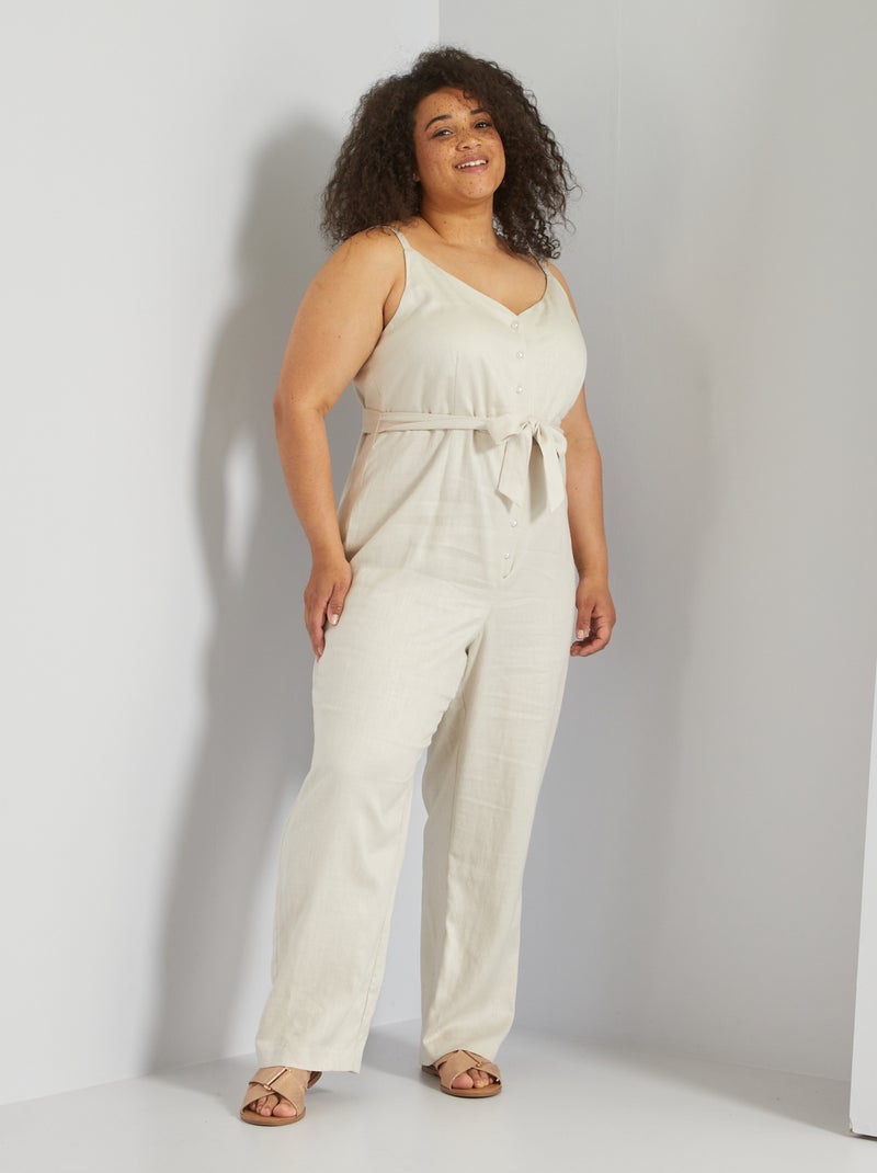 Combinaison pantalon blanc calcaire - Kiabi