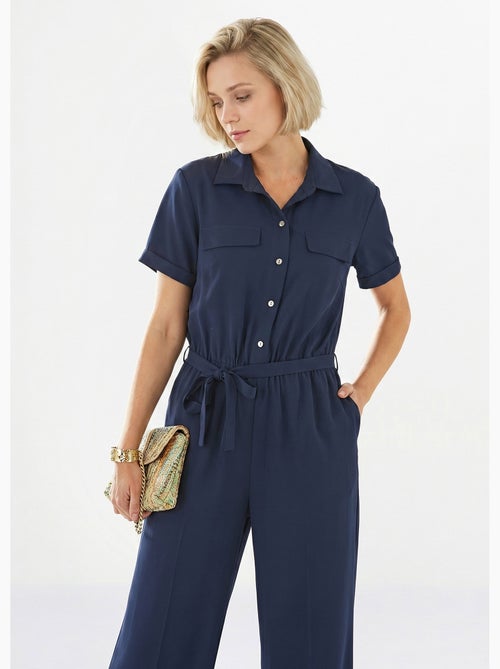 Combinaison-pantalon boutonnée taille élastiquée - Afibel - Kiabi