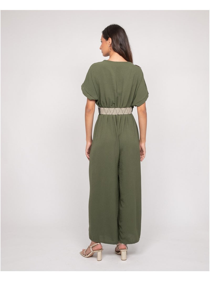 Combinaison pantalon cache cœur EVALA Kaki - Kiabi