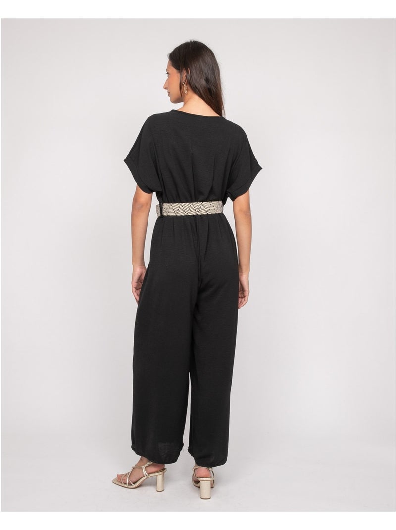 Combinaison pantalon cache cœur EVALA Noir - Kiabi