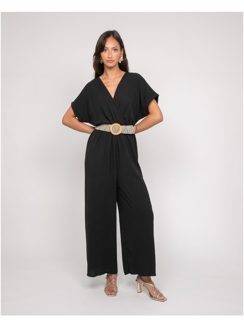 Combinaison pantalon cache cœur EVALA Noir - Kiabi