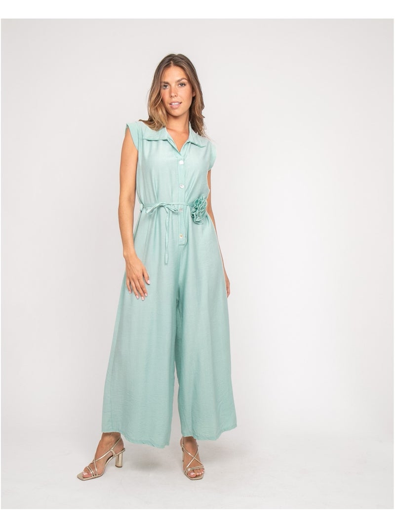 Combinaison pantalon EMANU Vert d'eau - Kiabi