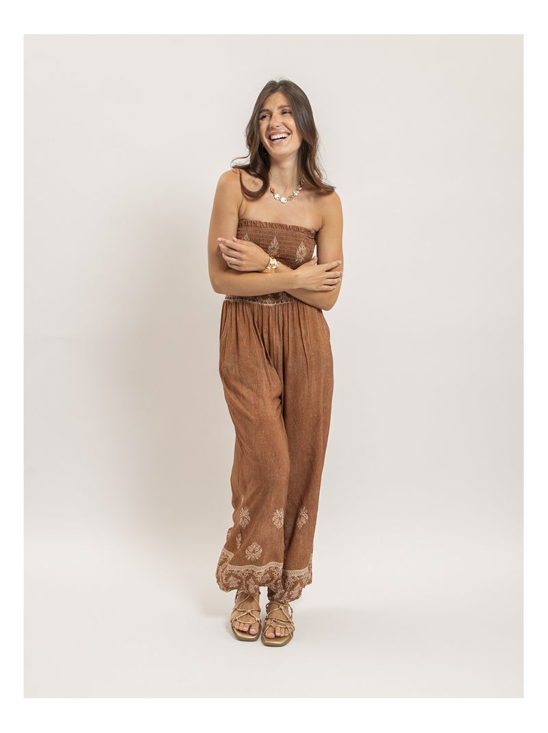 Combinaison pantalon EMILVA Marron caramel - Kiabi