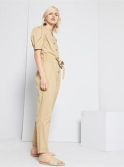 Combinaison pantalon en popeline - Kiabi