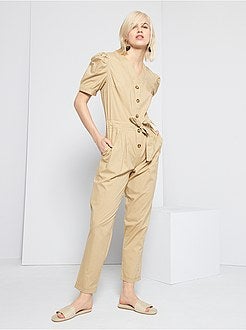 Combinaison pantalon en popeline - Kiabi