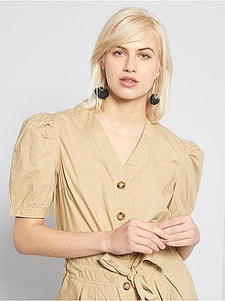 Combinaison pantalon en popeline - Kiabi