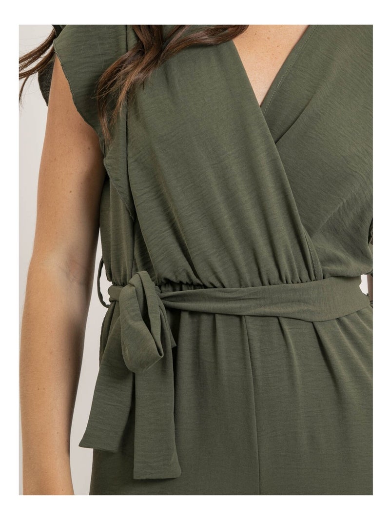 Combinaison pantalon fluide ERIVIA Kaki - Kiabi