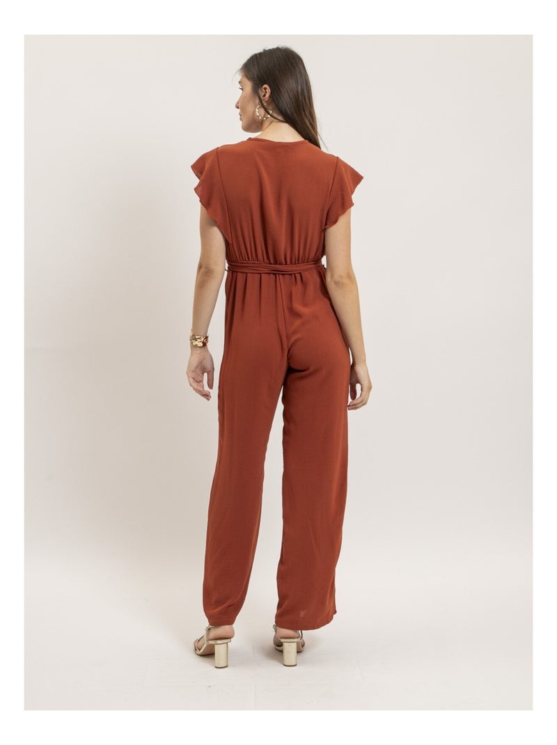 Combinaison pantalon fluide ERIVIA Rouge brique - Kiabi