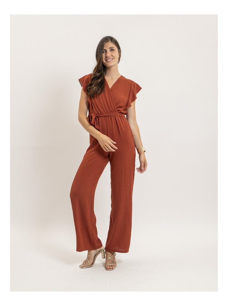 Combinaison pantalon fluide ERIVIA Rouge brique - Kiabi