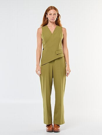 Combinaison pantalon haut gilet uni