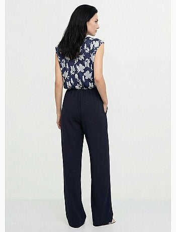 Combinaison-pantalon manches courtes bi-matière - Afibel