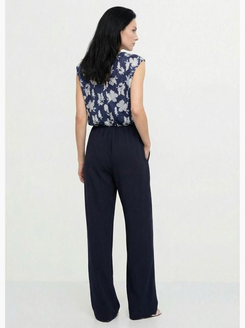 Combinaison-pantalon manches courtes bi-matière - Afibel - Kiabi