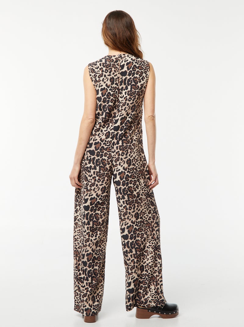 Combinaison pantalon sans manches avec motif MARRON - Kiabi