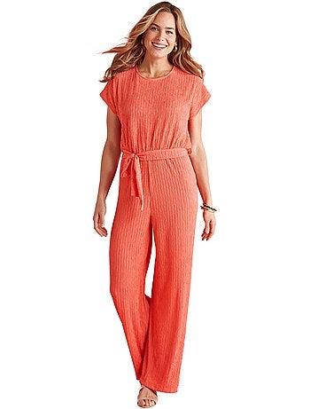 Combinaison-pantalon unie maille stretch - Afibel