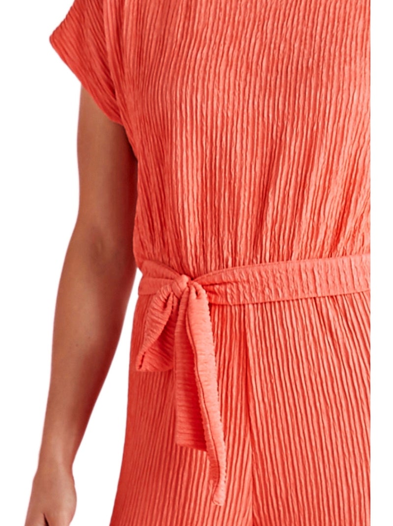 Combinaison-pantalon unie maille stretch - Afibel Corail - Kiabi
