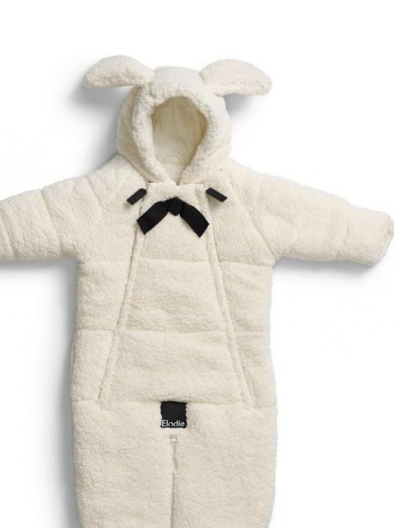 Combinaison pilote fausse fourrure Shearling (6-12 mois) Ecru - Kiabi