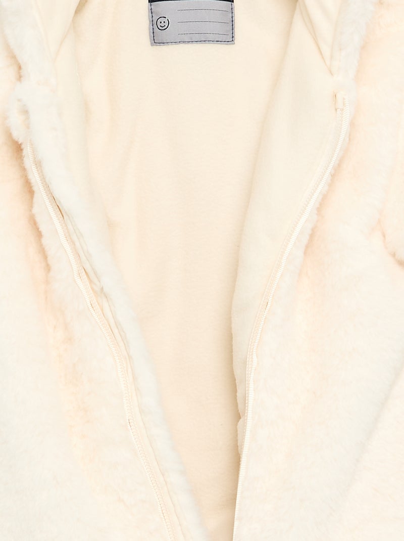 Combinaison pilote imitation fourrure Blanc - Kiabi