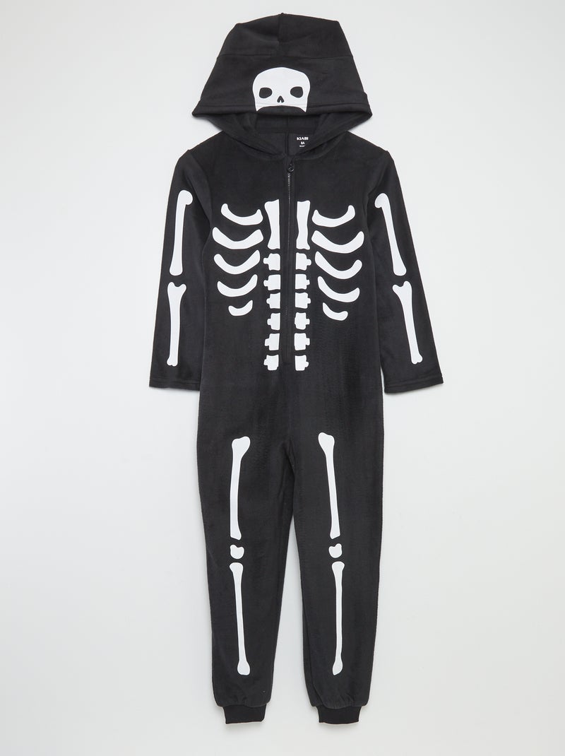 Combinaison polaire squelette - Halloween Noir - Kiabi