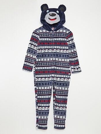 Combinaison pyjama de Noël avec capuche animée