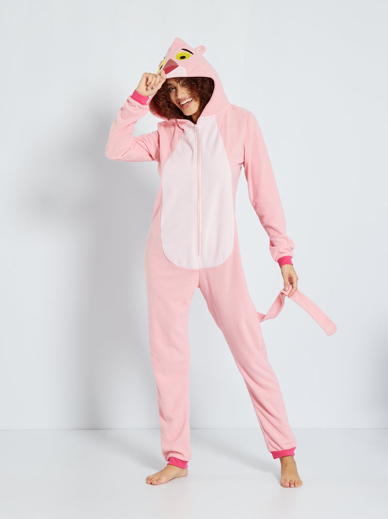 Combinaison pyjama 'la Panthère rose' rose - Kiabi
