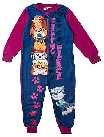 Combinaison pyjama polaire enfant - capuche et zip, licence officielle - pat' patrouille