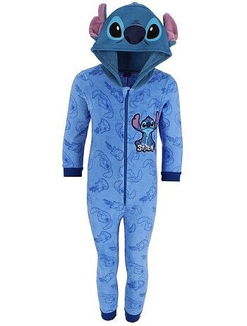 Combinaison pyjama polaire enfant - capuche stitch, licence officielle - lilo & stitch