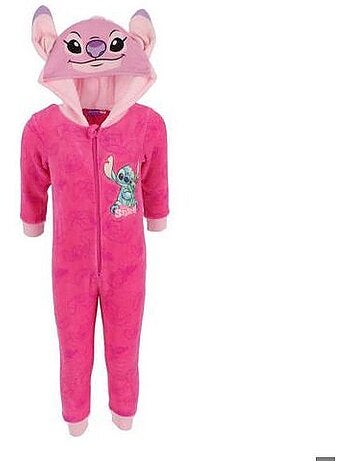 Combinaison pyjama polaire fille - à capuche, licence officielle - lilo & stitch disney