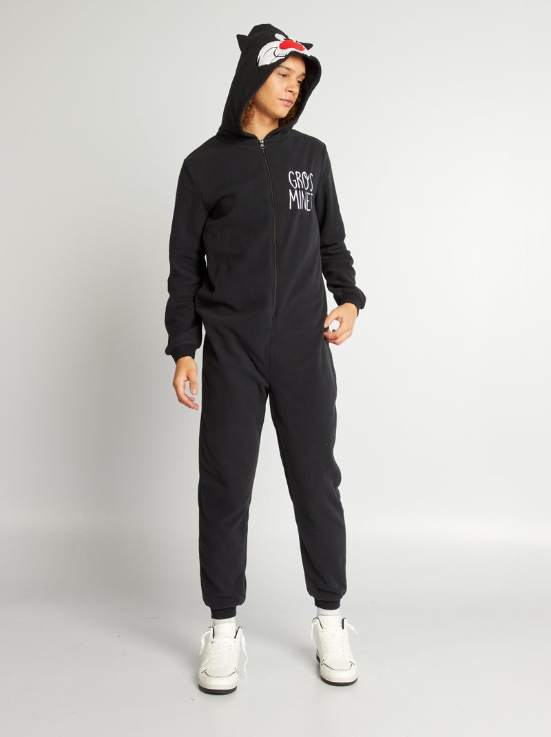 Combinaison pyjama polaire 'Looney Tunes' noir - Kiabi