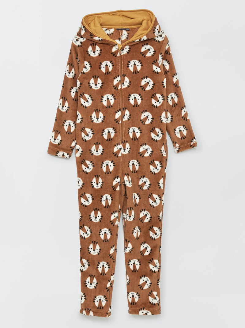 Combinaison pyjama 'tigre' Marron/orange - Kiabi