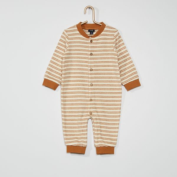 Combinaison Bebe Garcon Raye Beige Kiabi 10 00