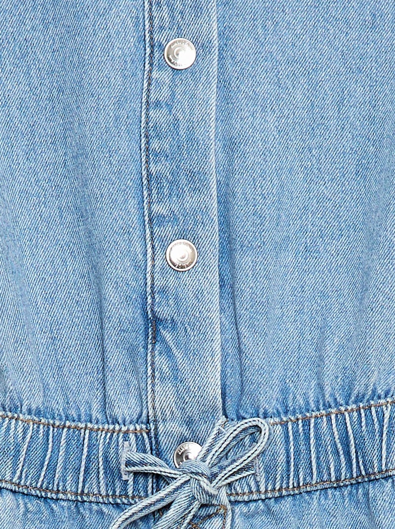 Combinaison robe en jean Bleu - Kiabi
