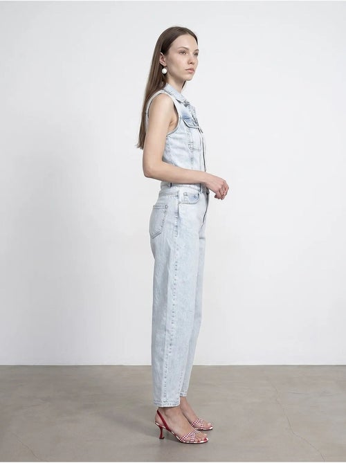 Combinaison salopette en denim de coton, jambe droite dilvin - Kiabi Combinaison salopette en denim de coton, jambe droite dilvin - Kiabi