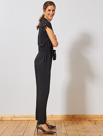 Combinaison satin resserrée à la taille - Kiabi