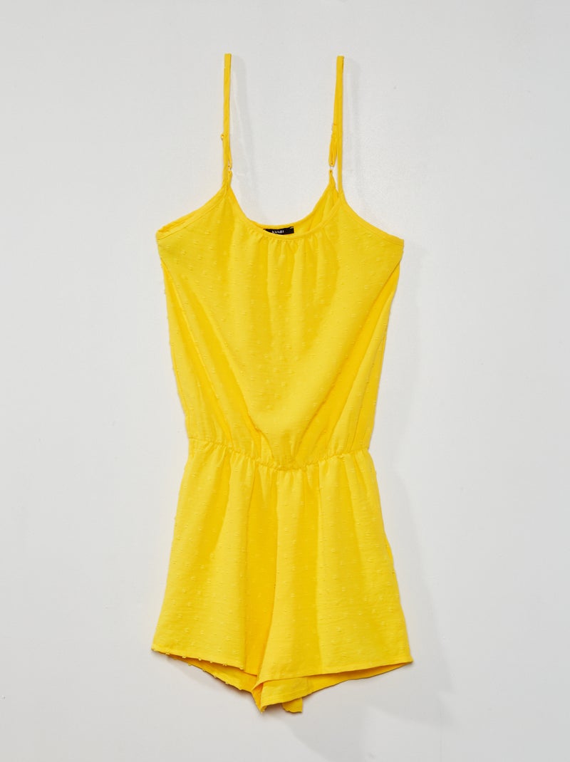 Combinaison short à bretelles Jaune - Kiabi