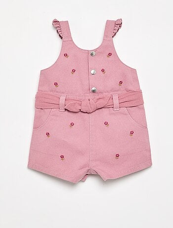 Combinaison short avec broderies