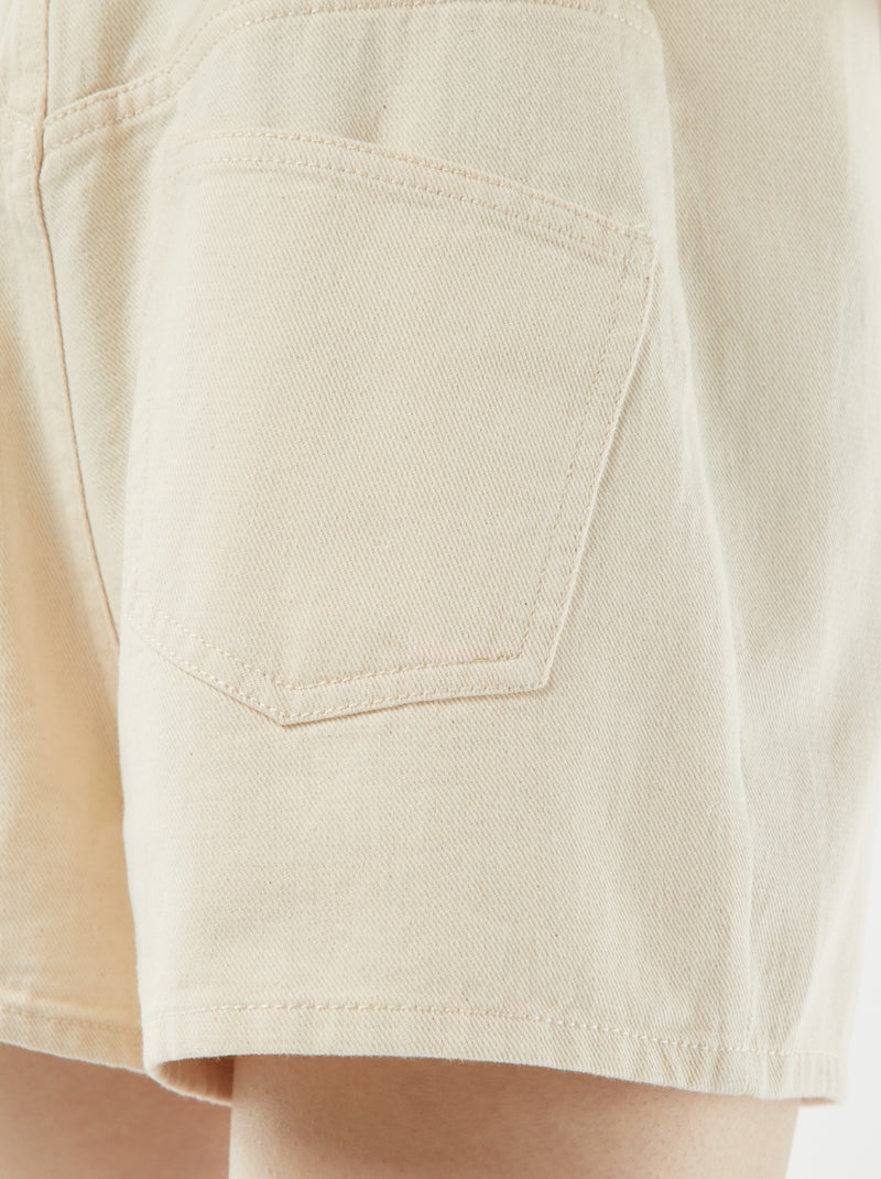 Combinaison short avec dos nu Blanc cassé - Kiabi