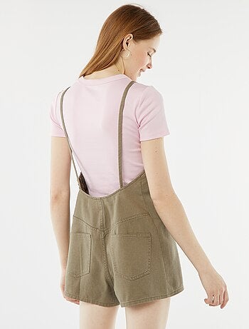 Combinaison short avec dos nu