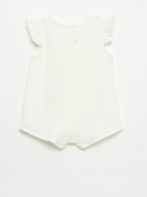 Combinaison short en baby Terry - Kiabi