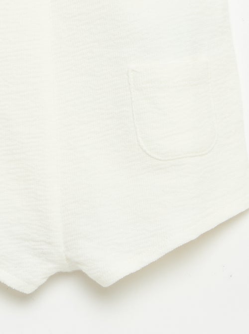Combinaison short en baby Terry - Kiabi