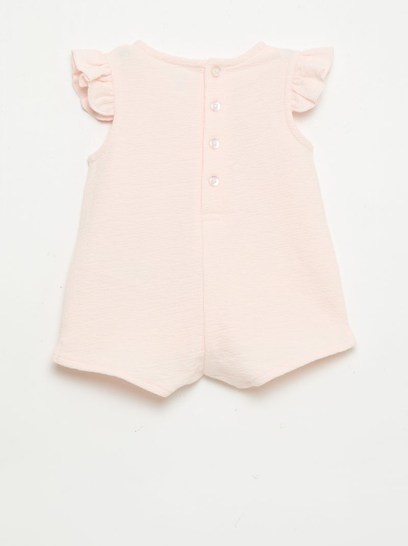 Combinaison short en baby Terry Rose - Kiabi