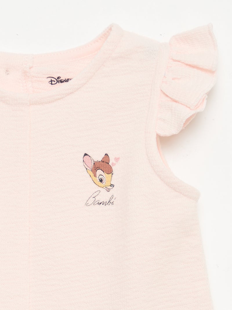 Combinaison short en baby Terry Rose - Kiabi