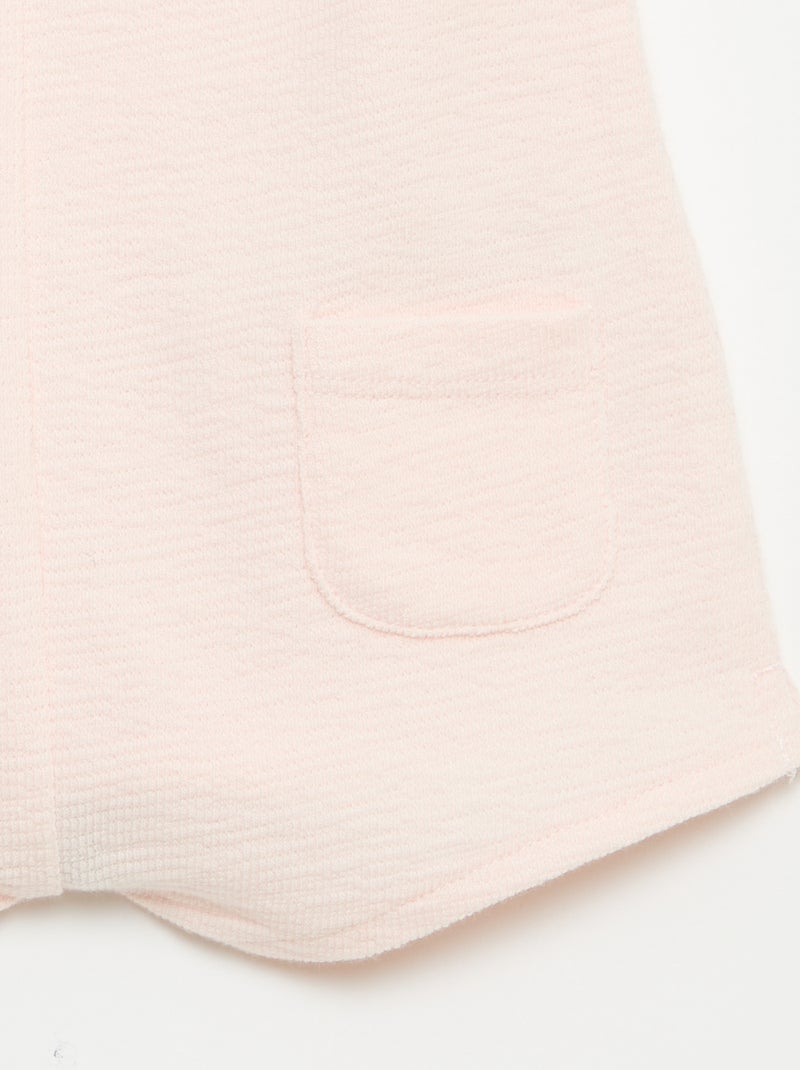 Combinaison short en baby Terry Rose - Kiabi