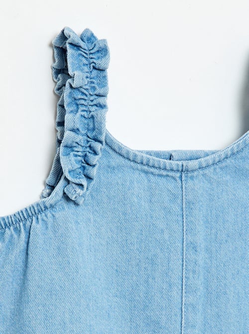 Combinaison short en denim - Kiabi