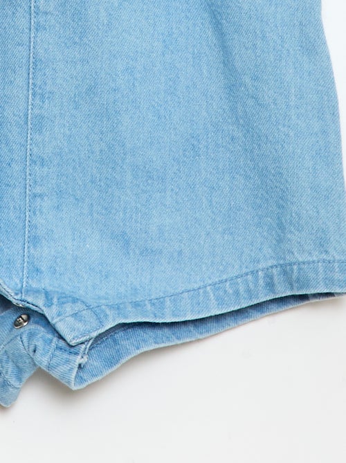 Combinaison short en denim - Kiabi