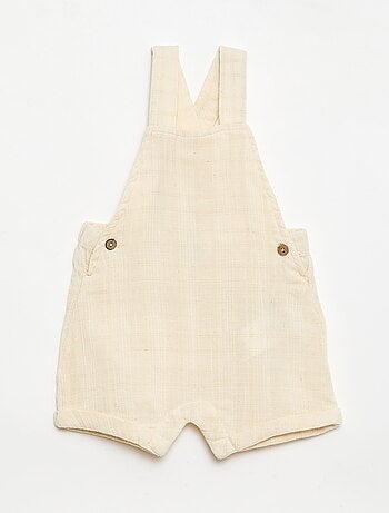 Combinaison short en double gaze de coton