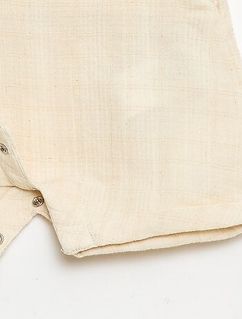 Combinaison short en double gaze de coton