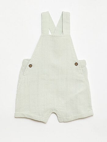 Combinaison short en double gaze de coton